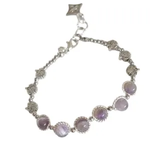 Ametist Doğaltaş Bileklik – Zarafetin ve İç Huzurun Sembolü | Rosepink Takı